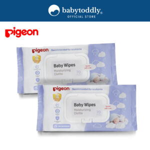 PIGEON Baby wipes moisturizing cloths with lanolin 70's