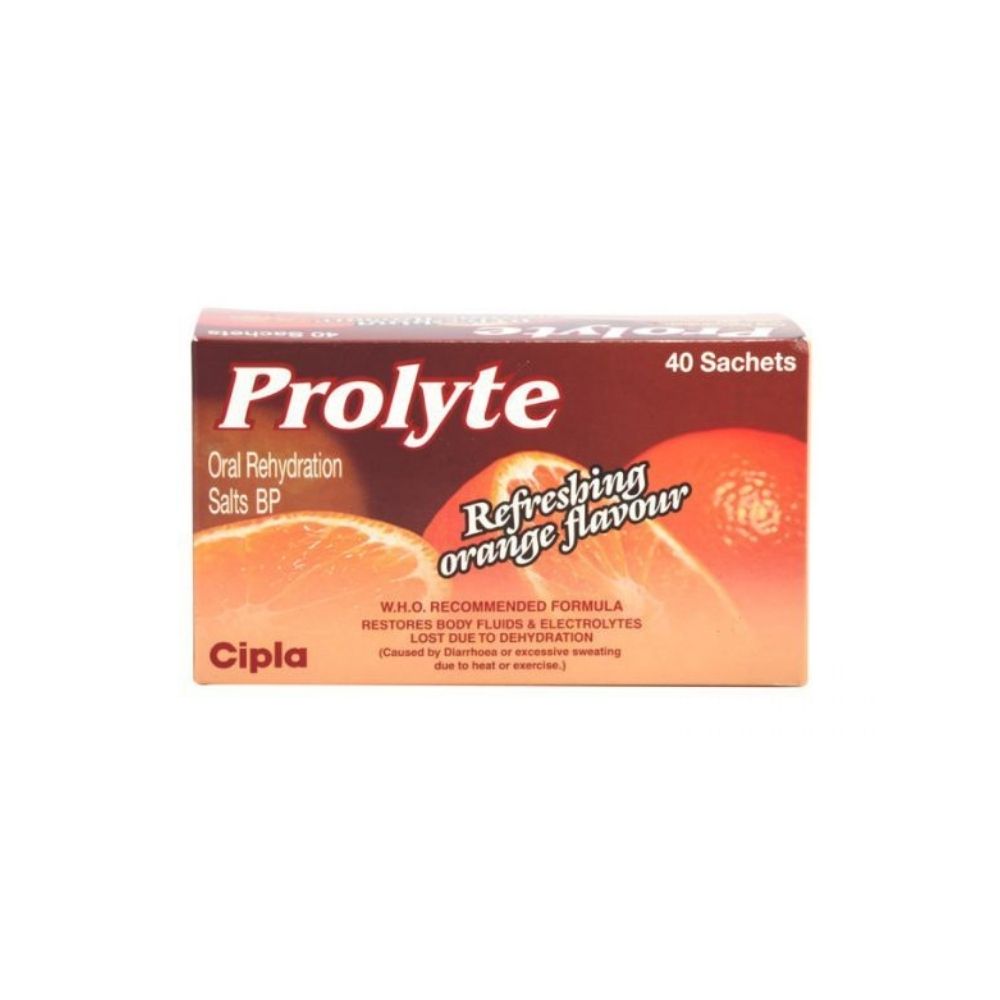 Prolyte Oral Rehydration Salt BP 40 Sachets Orange Flavor