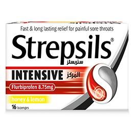STREPSILS INTENSIVE Flurbirofen honey&lemon Lozenges 16s