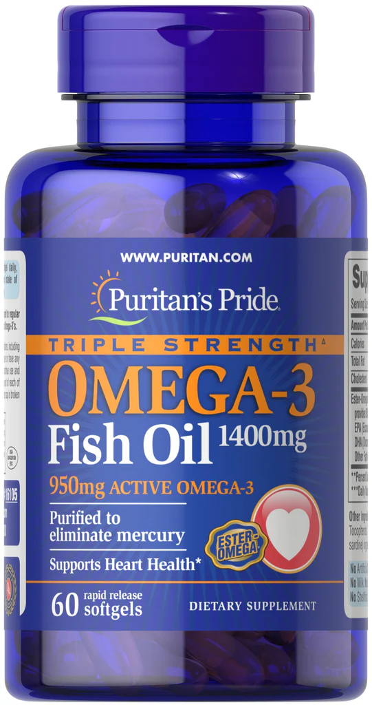Puritans's Pride Omega-3 Fish Oil 1400mg 60s