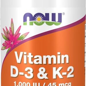 NOW VITAMIN D-3 & K-2 Capsules 120's
