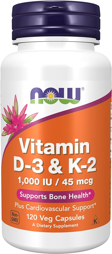 NOW VITAMIN D-3 & K-2 Capsules 120's