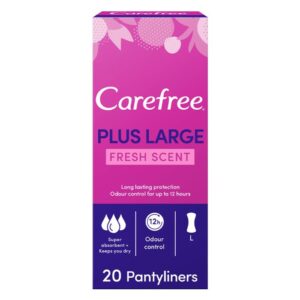 CAREFREE plus large fresh scent pantyliners 20's