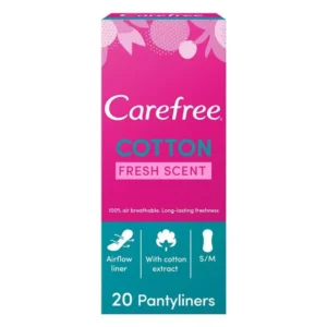 CAREFREE cotton feel fresh scent pantyliners 20's