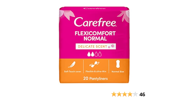 CAREFREE Flexicomfort normal delicate scent pantyliners 20's