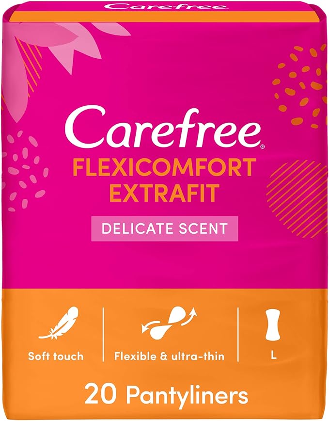 Carefree Flexicomfort Extrafit Delicate Scent Panty Liners