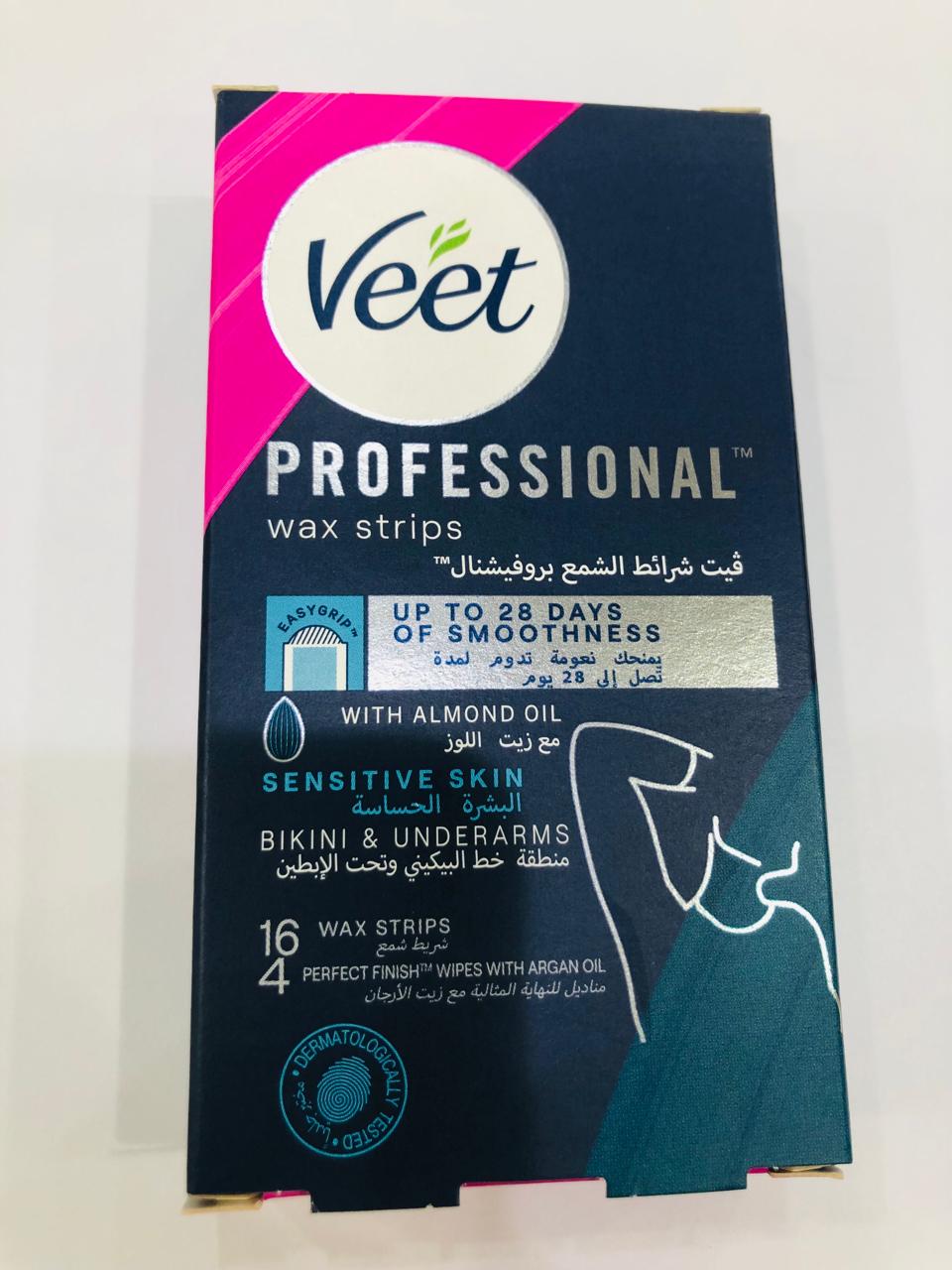VEET Professional wax strips (bikini & underarms) 16's