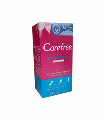 CAREFREE cotton feel unscented pantyliners 34's